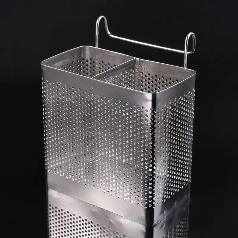 Kitchen Hanging Stainless Steel Chopsticks Spoons Fork Knife Organizer Rack Cutlery Holder Drainer Storage Racks Basket
