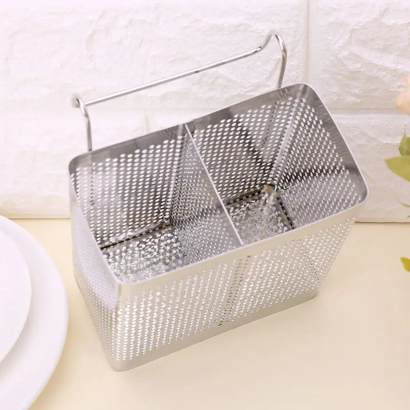 Kitchen Hanging Stainless Steel Chopsticks Spoons Fork Knife Organizer Rack Cutlery Holder Drainer Storage Racks Basket