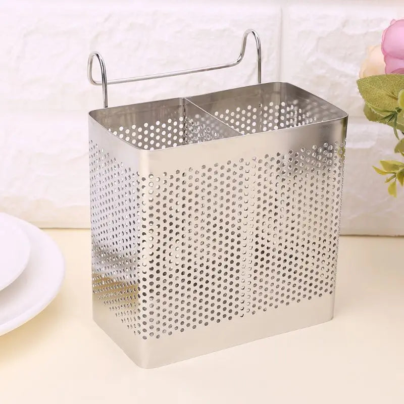 Kitchen Hanging Stainless Steel Chopsticks Spoons Fork Knife Organizer Rack Cutlery Holder Drainer Storage Racks Basket