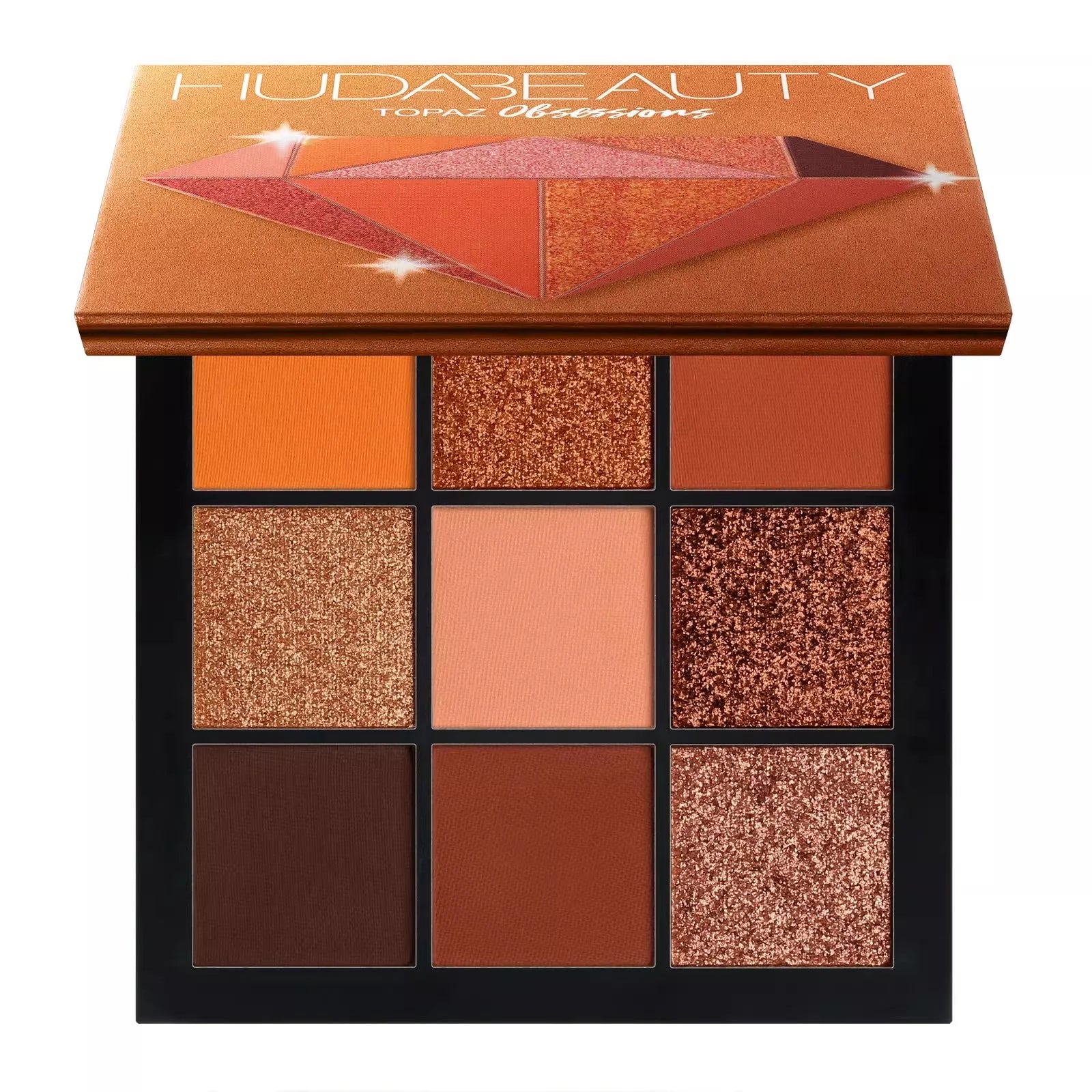 Huda Beauty 9 Color Palette Diamond Amethyst Ruby Red Gold Eye Shadow Pallete Matte Shimmer Eyeshadow Palette Glitter Makeup