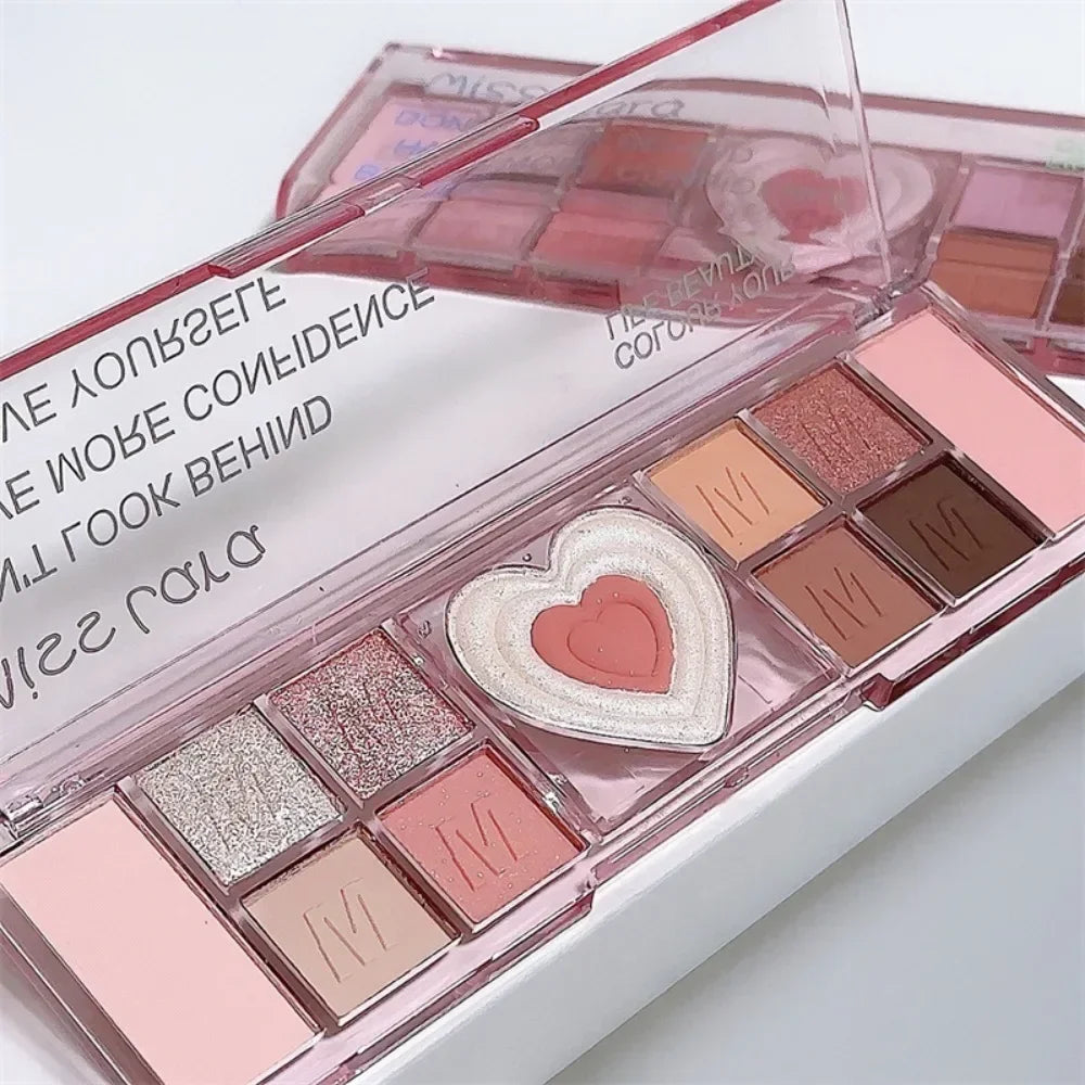 12 Colors Pink Eyeshadow Palette Natural Cool Tone Low Saturation Matte Eye Shadow Pallet Brown Korean Makeup Cosmetic New
