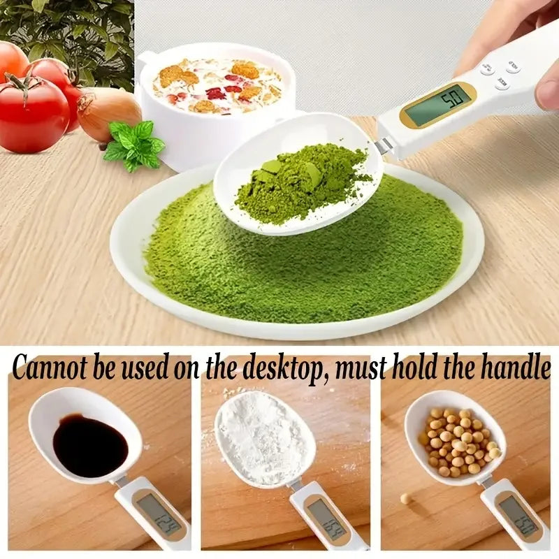 Digital Mini Spoon Scale – LCD Kitchen Scale 0.1g–500g for Coffee, Flour & Spices