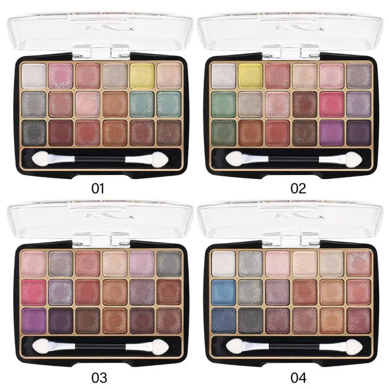 18 Color Eye Shadows Palette Glitter Pearlescent Matte Lasting Eye Makeup Waterproof and Sweat-proof Eye Shadows Sombras De Ojos