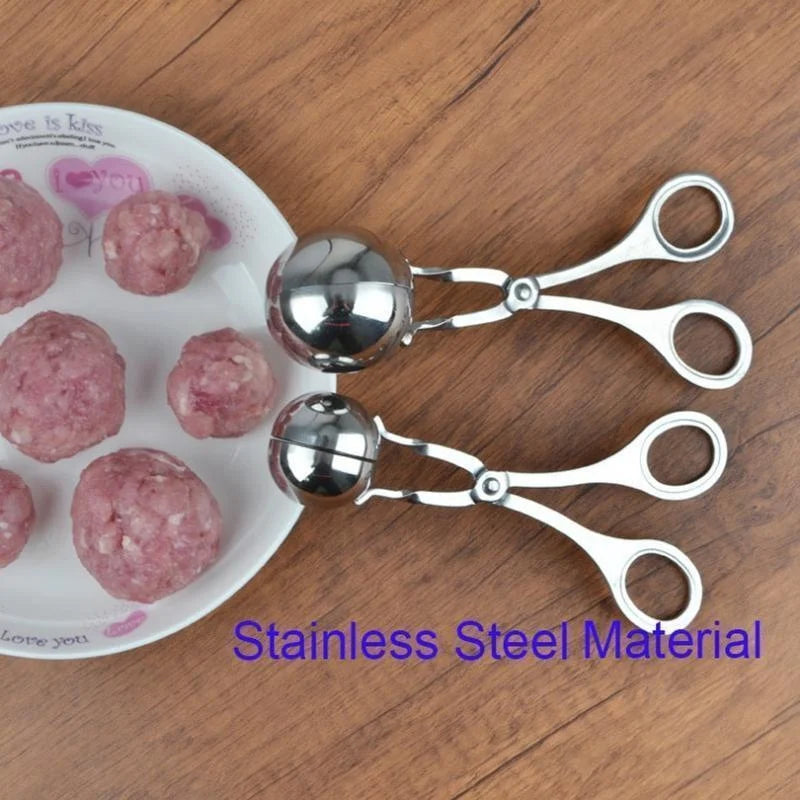 Stainless Steel Meatball & Rice Ball Maker – Non-Stick Round Shaper Mould Spoon