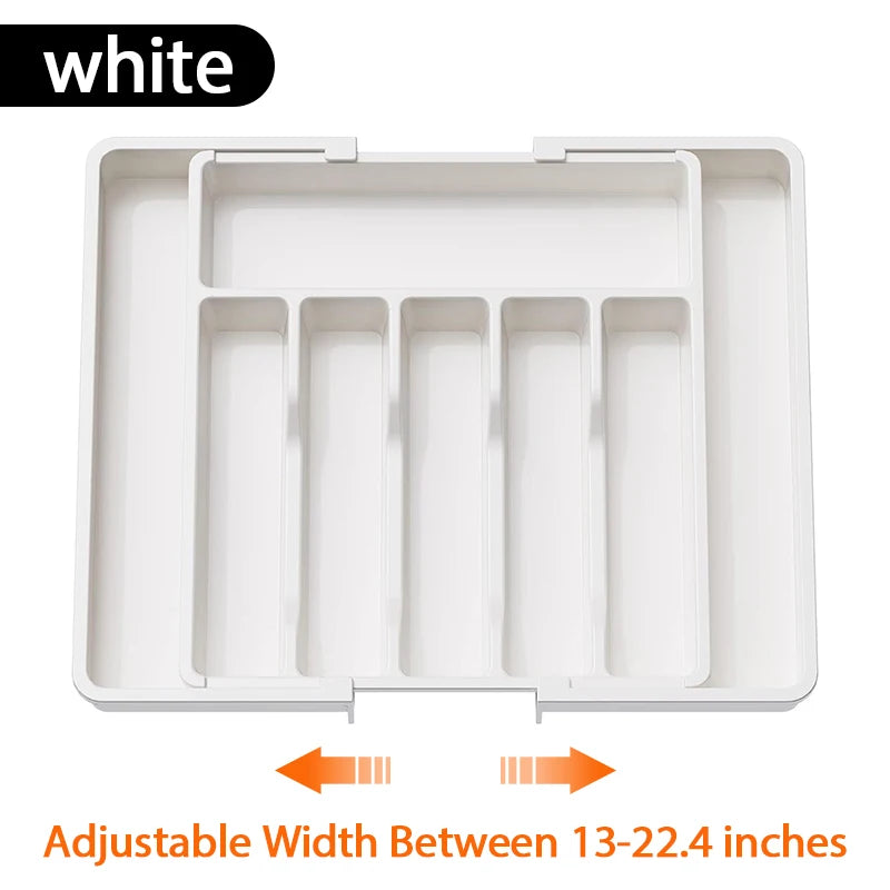 Silverware Organizer Expandable Kitchen Drawer Organizer Adjustable Utensil Organizer Cutlery Drawer Organizer for Forks Knives