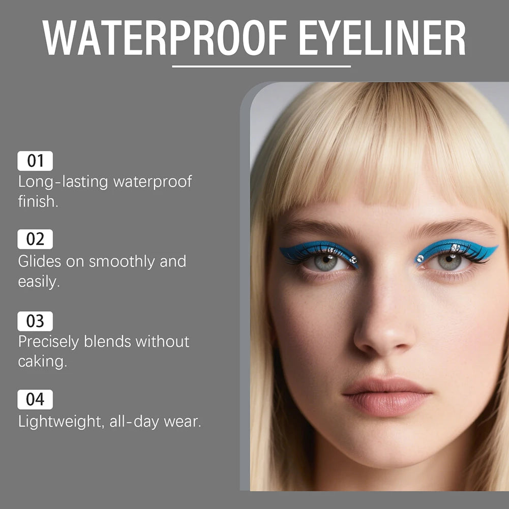 11 Colors Eye Liner,Smudge Proof Eyeliner Pen,Easy To Apply Waterproof Liquid Eyeliner Pencil,Eye Cosmetics, Makeup Tools