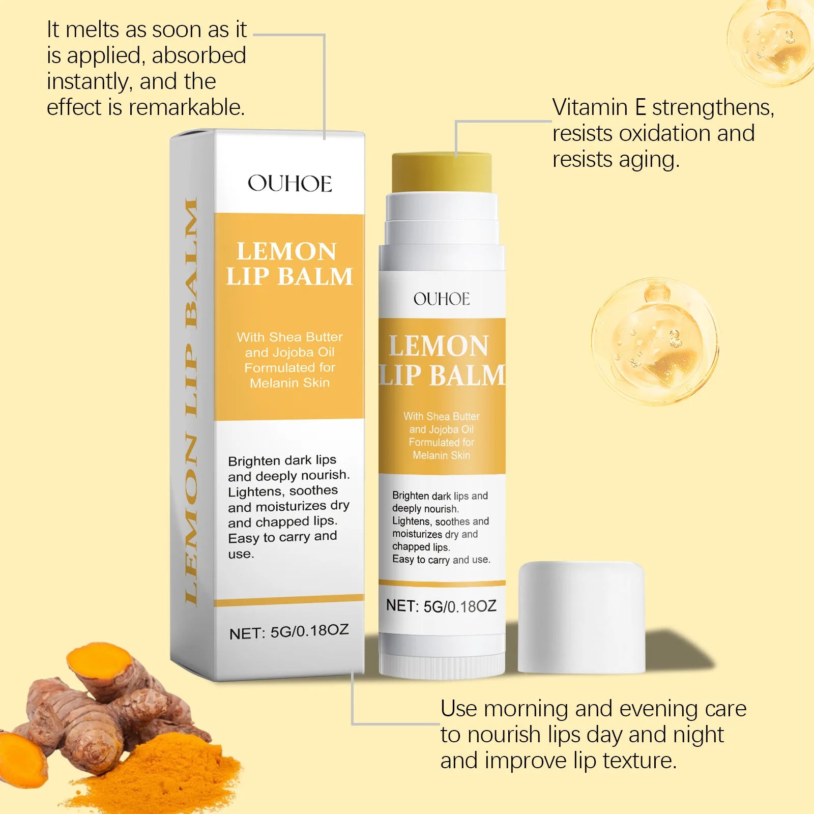 Vitamin C Remove Dark Lip Balm Lighten Melanin Lip Mask Exfoliating Fade Lip Lines Dead Skin Moisturize Brighten Repair Lip Care