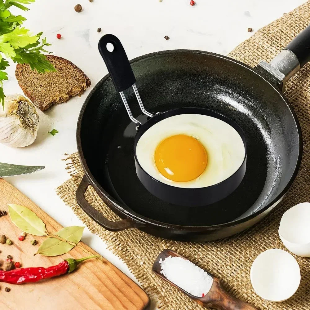 Stainless Steel Egg Frying Ring & Pancake Mould – Non-Stick Breakfast Cooking Tool