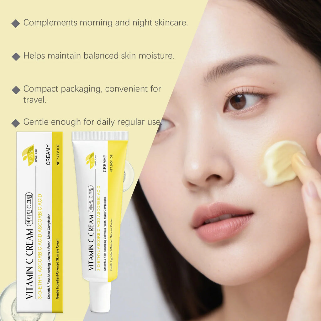 Vitamin C Nourishing Face Cream - Gentle Hydrating, Fast-Absorbing, Lightweight Skin-Softening Daily Moisturizer