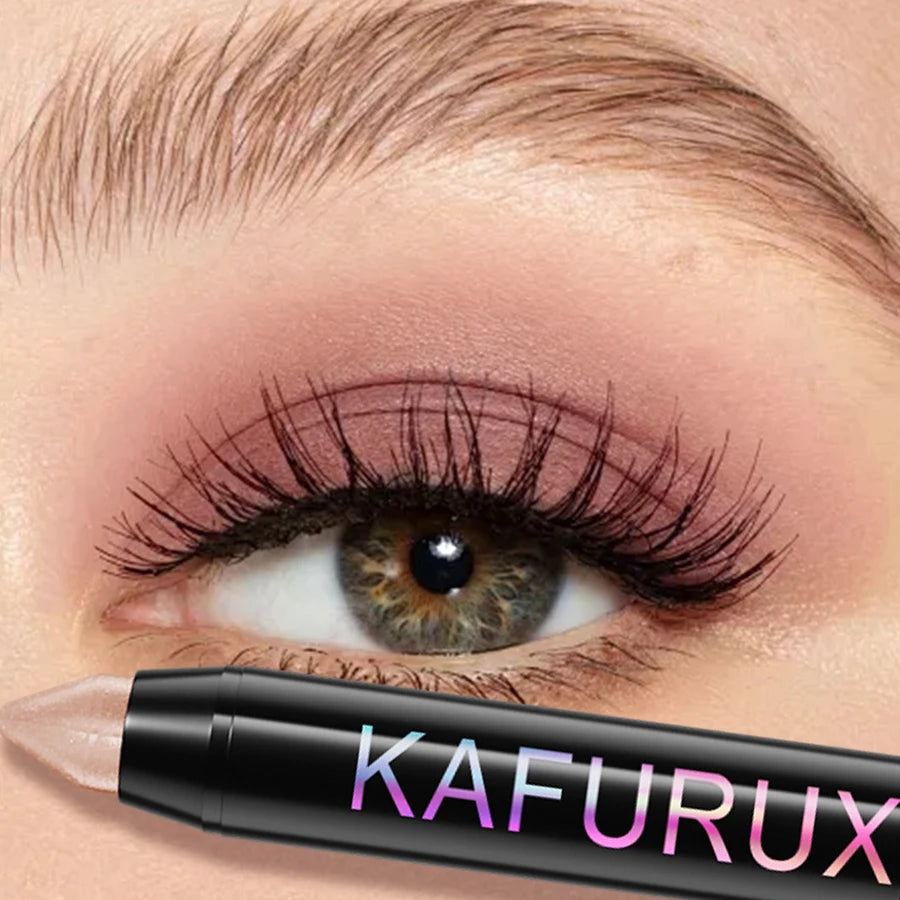 6 Colors Glitter Eye Shadow Stick Waterproof Non-smudging Pearl Shimmer Contouring Eye Korean Makeup Gifts High Pigment Brown