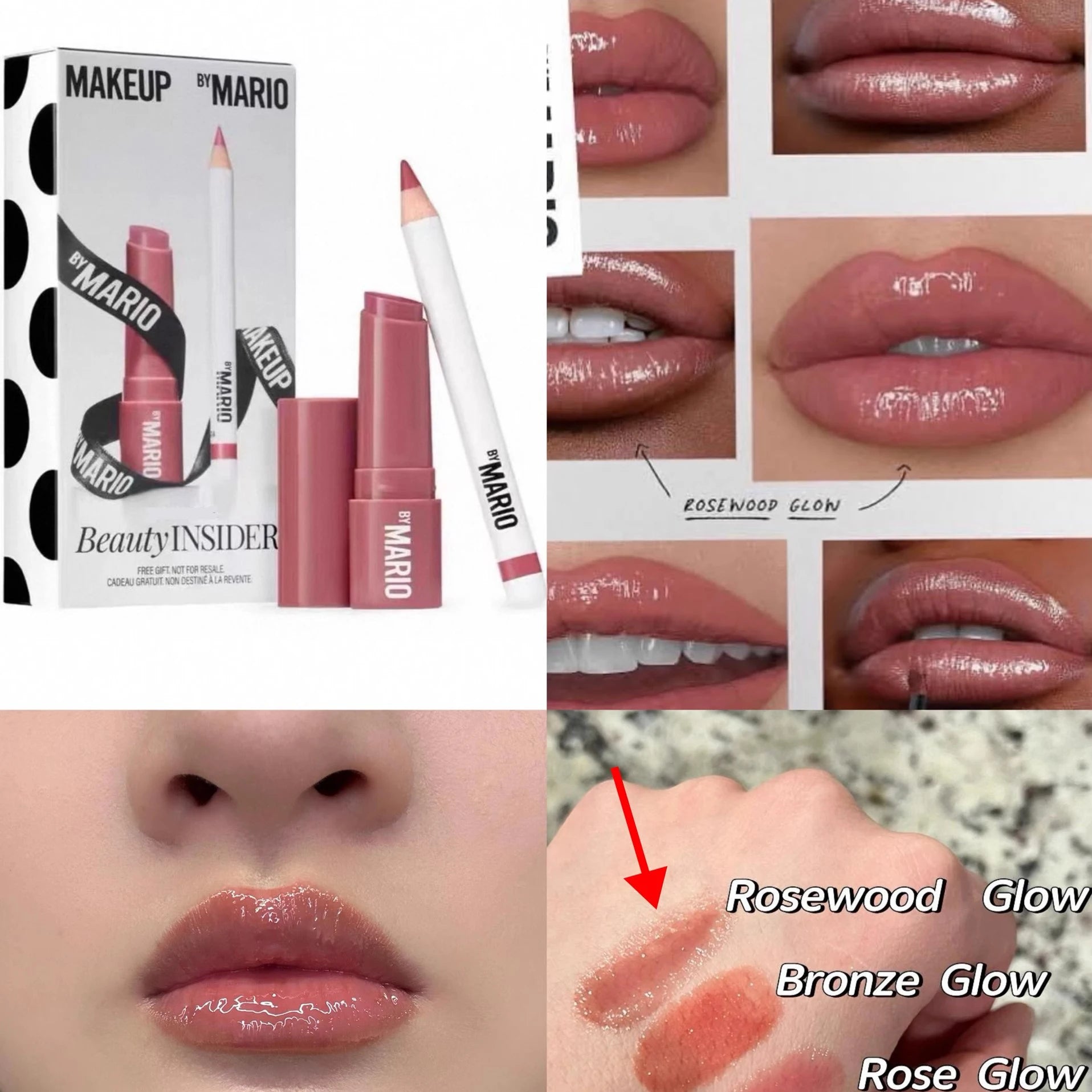 Lifted Lip Makeup Set 0.9g Rich Mauve Ultra Sculpting Lipliner Pencil and 1g Rosewood Glow Lip Serum Balm Fuller Looking Beauty