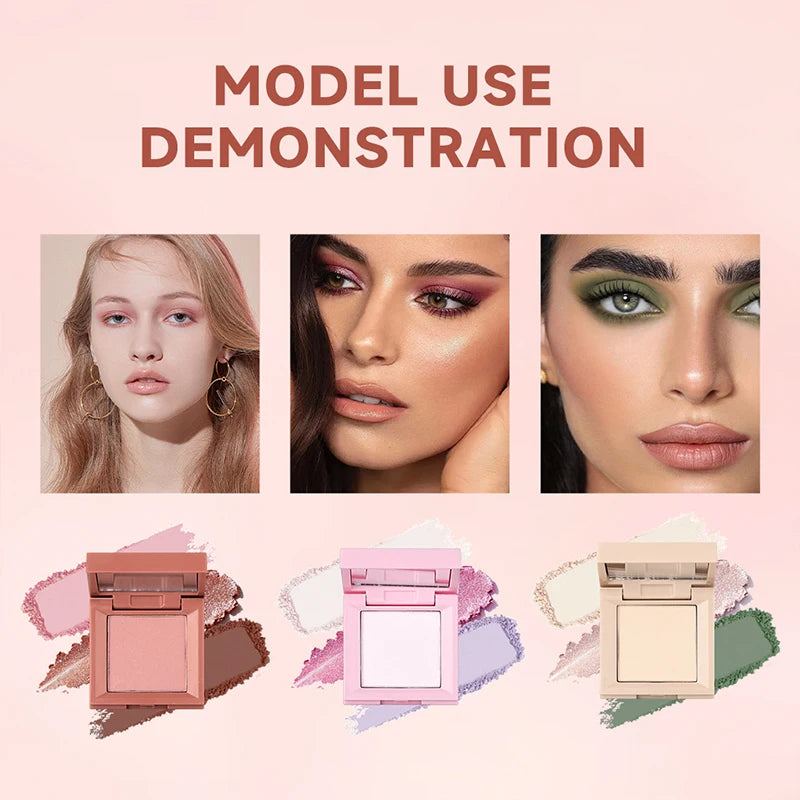 1 piece, three in one eye shadow palette, portable makeup, matte and shiny finish, multi-functional neutral tone, easy to mix