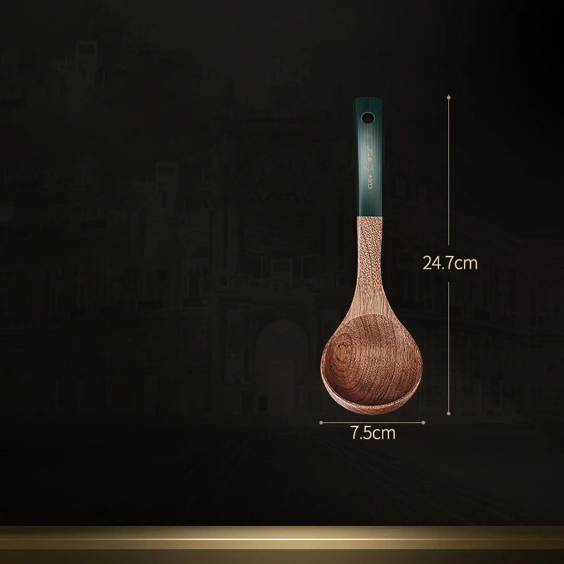 Wooden Cooking Utensils Natural Wenge Wood Non-stick Cookware Spatula Shovel Rice Spoon Kitchen Cooking Tool Kitchen Accessories
