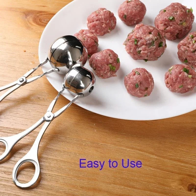 Stainless Steel Meatball & Rice Ball Maker – Non-Stick Round Shaper Mould Spoon