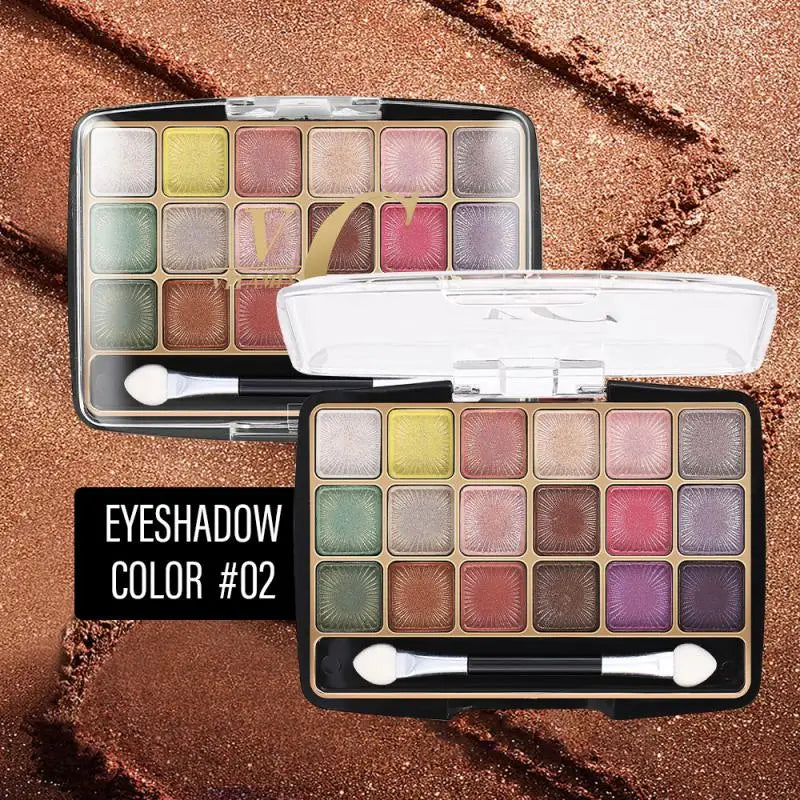 18 Color Eye Shadows Palette Glitter Pearlescent Matte Lasting Eye Makeup Waterproof and Sweat-proof Eye Shadows Sombras De Ojos
