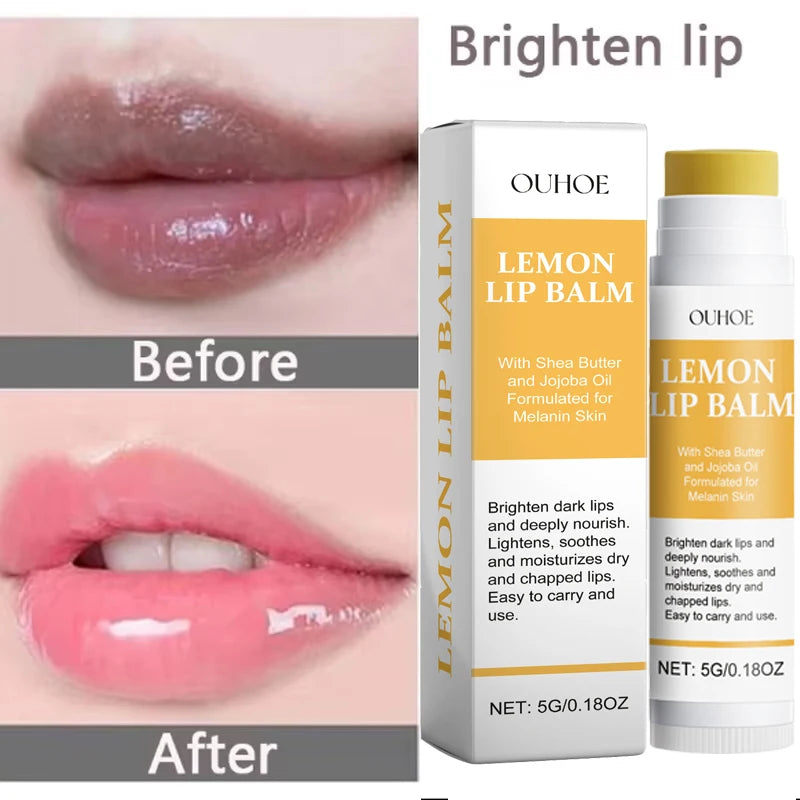 Vitamin C Remove Dark Lip Balm Lighten Melanin Lip Mask Exfoliating Fade Lip Lines Dead Skin Moisturize Brighten Repair Lip Care