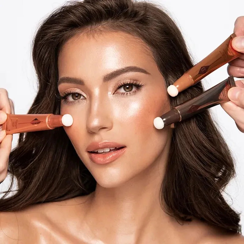 Charlotte Tilbury Beauty Magic Serum Hydrate Brighten Pre Makeup Highlighter Liquid Highlight Air Cushion Pen Gold Tube Lipstick