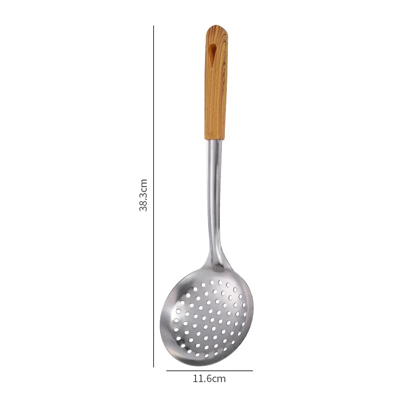 Stainless Steel Spatula Spoon Wood Handle Cooking Shovel Ladle Kitchen Utensils Baking Cooking Tools Kitchenware Cookware