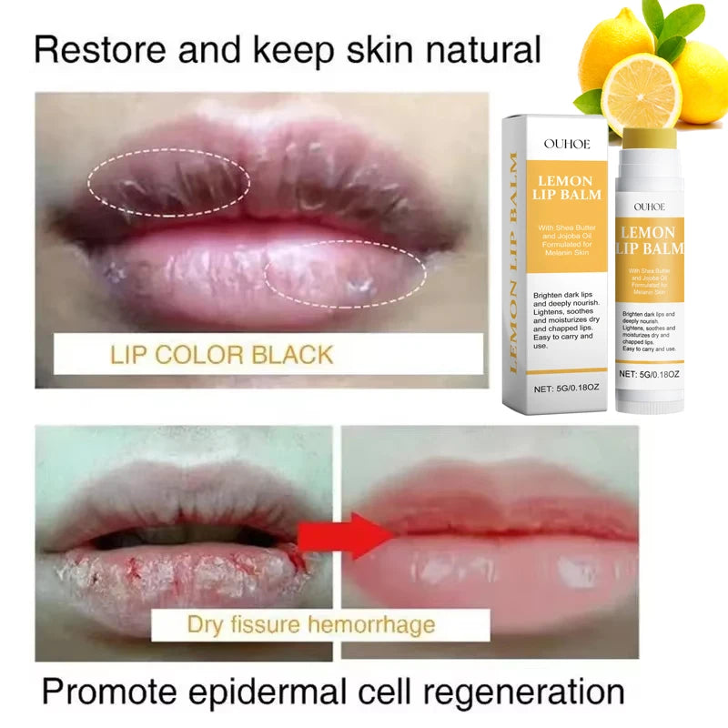 Vitamin C Remove Dark Lip Balm Lighten Melanin Lip Mask Exfoliating Fade Lip Lines Dead Skin Moisturize Brighten Repair Lip Care