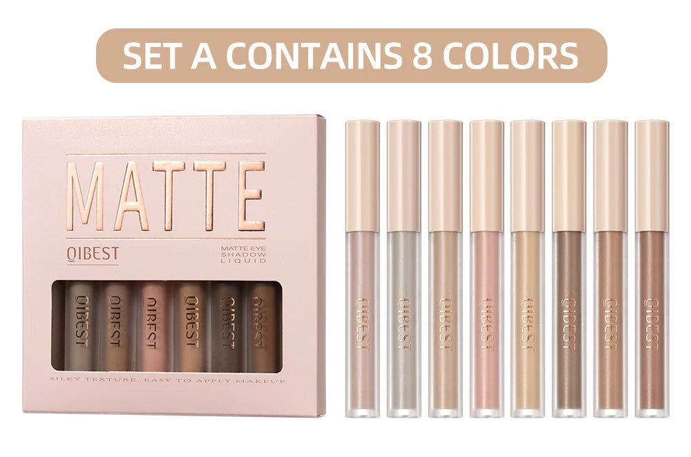 8-color eye shadow suit, durable and easy to apply, waterproof and not easy to smudge, suitable for creating stunning eye makeup