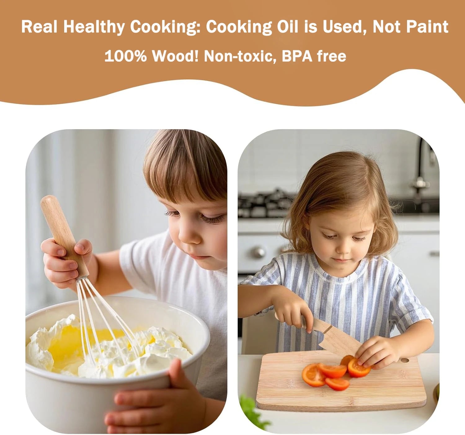 Montessori Kitchen Tools Real Cooking Set Wooden Educational Kid Toys Safe Knives Baking Set Kitchen Accessories For Boys Girls