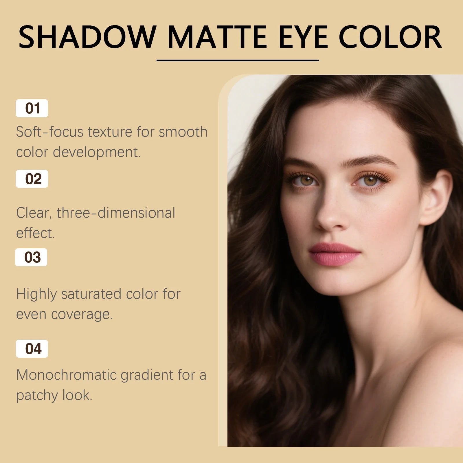 Monochrome Eyeshadow Palette Matte Silky Brown Eye Shadow Smoky Low Saturation Waterproof Lying Silkworm Eyeliner Eyes Make Up