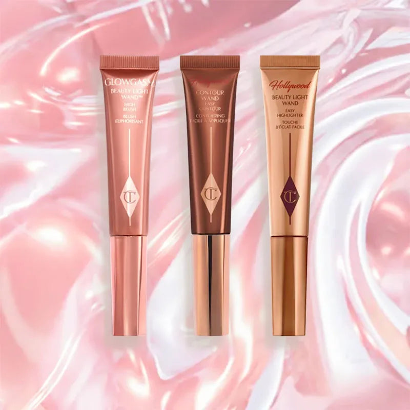 Charlotte Tilbury Beauty Magic Serum Hydrate Brighten Pre Makeup Highlighter Liquid Highlight Air Cushion Pen Gold Tube Lipstick