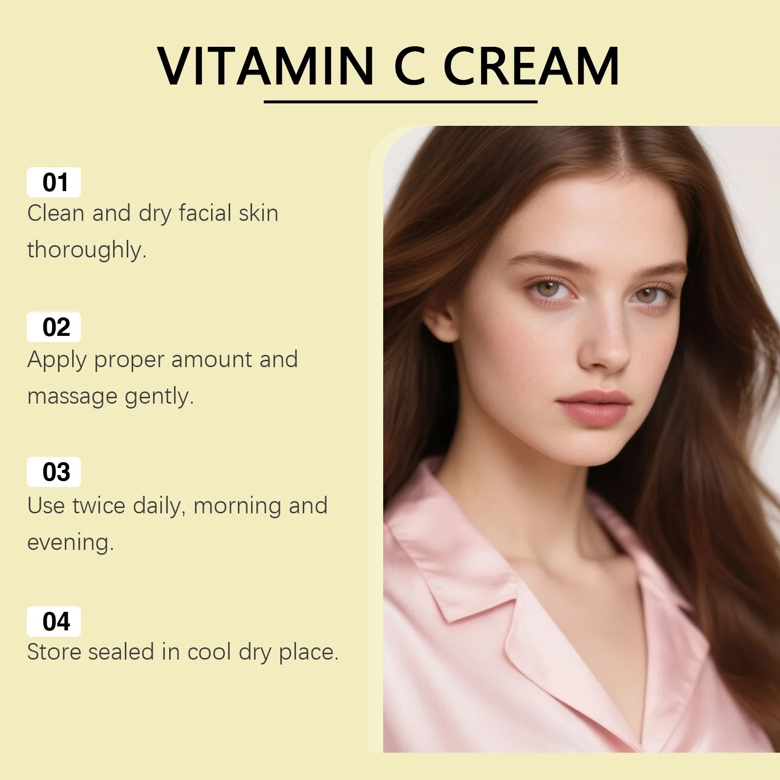 Vitamin C Nourishing Face Cream - Gentle Hydrating, Fast-Absorbing, Lightweight Skin-Softening Daily Moisturizer
