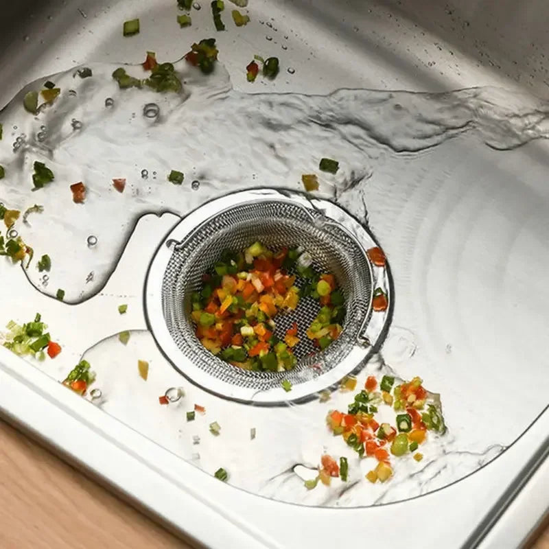 Stainless Steel Kitchen Sink Strainer – Food & Hair Catcher Drain Filter