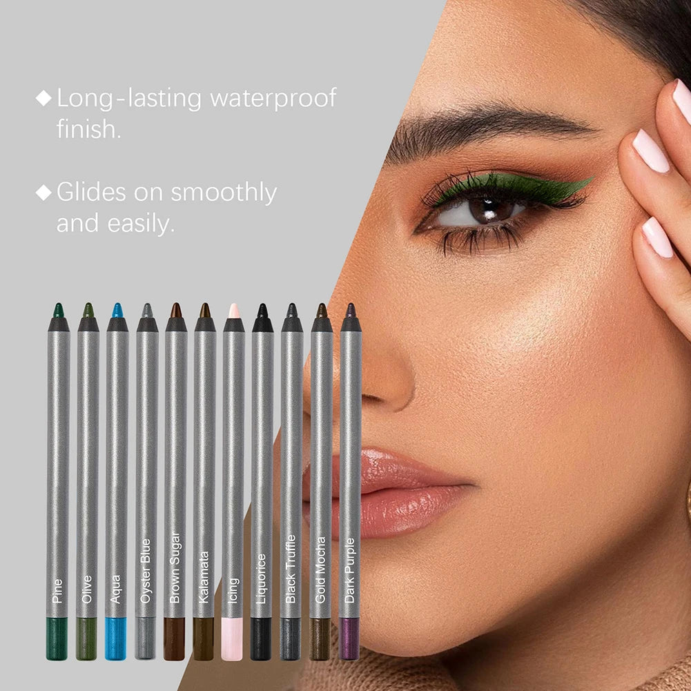 11 Colors Eye Liner,Smudge Proof Eyeliner Pen,Easy To Apply Waterproof Liquid Eyeliner Pencil,Eye Cosmetics, Makeup Tools