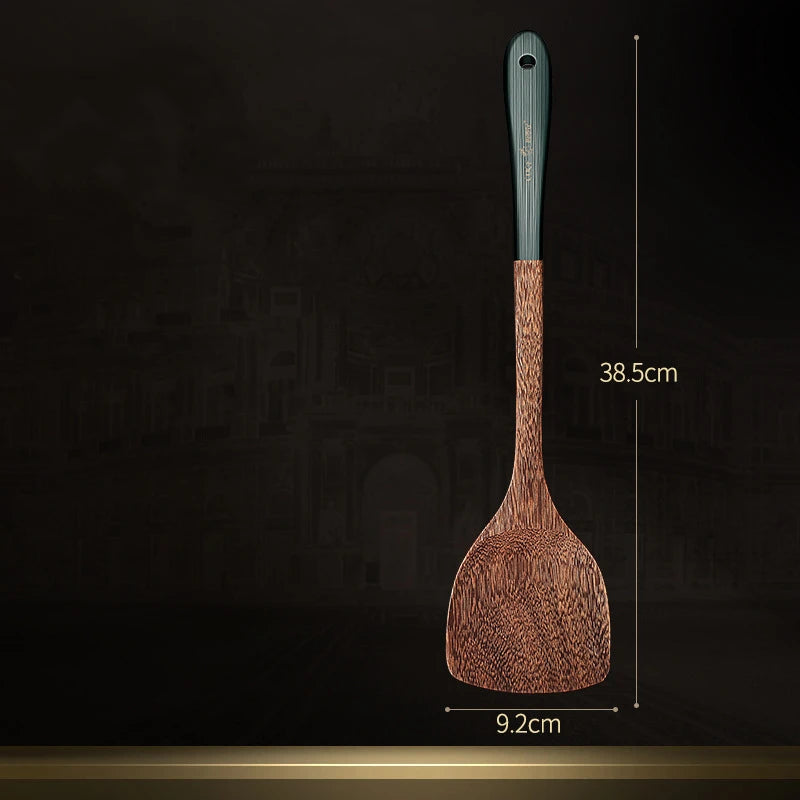 Wooden Cooking Utensils Natural Wenge Wood Non-stick Cookware Spatula Shovel Rice Spoon Kitchen Cooking Tool Kitchen Accessories