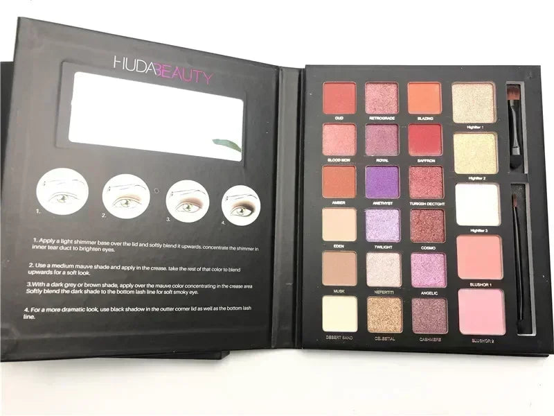 Eyeshadow Palette Nude Makeup Glitter Smoky Hudas Eye Shadow Powder NEW 2025 Hudas Beauty MAKE UP KIT 23 colors Matte Shimmer