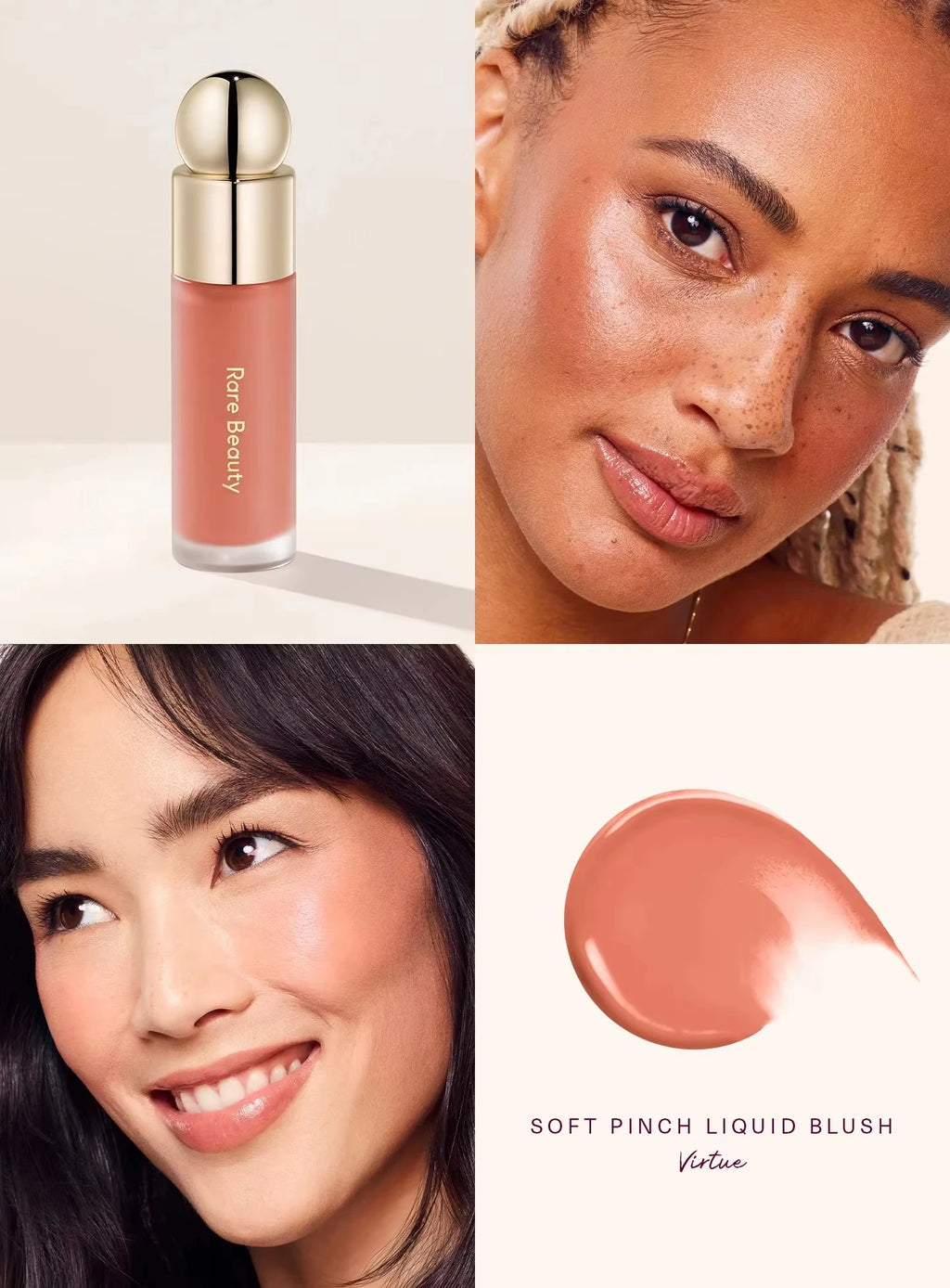 Rare Beauty Soft Pinch Matte Bouncy Cushiony Cream-to-powder Blush Airy And Lightweight Soft Pinch Liquid Blush Natural Flush