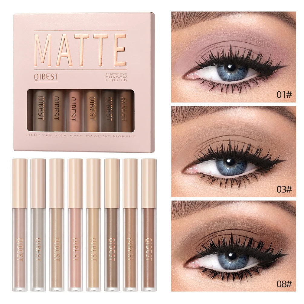 8-color eye shadow suit, durable and easy to apply, waterproof and not easy to smudge, suitable for creating stunning eye makeup