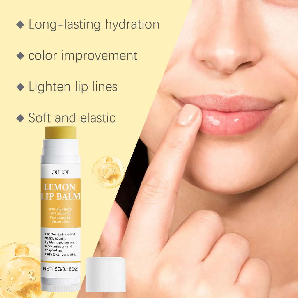 Vitamin C Remove Dark Lip Balm Lighten Melanin Lip Mask Exfoliating Fade Lip Lines Dead Skin Moisturize Brighten Repair Lip Care