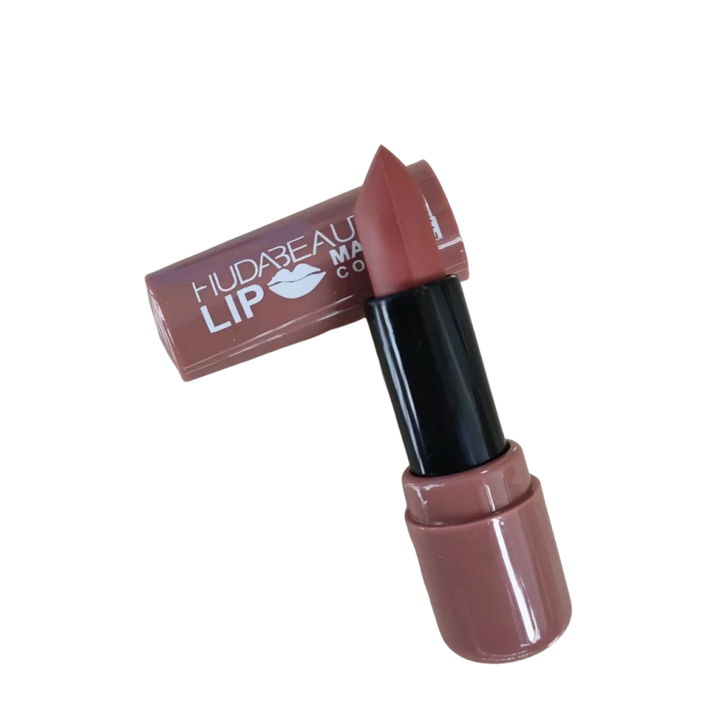 6 colors Lipstick Matte 3.8g Huda Nued Lip Gloss Waterproof Lip Glaze Tint Non-stick Non-Fading Lips Makeup Cosmetic Lip Care