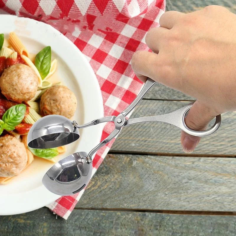 Stainless Steel Meatball & Rice Ball Maker – Non-Stick Round Shaper Mould Spoon