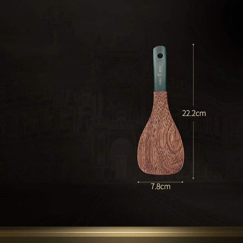 Wooden Cooking Utensils Natural Wenge Wood Non-stick Cookware Spatula Shovel Rice Spoon Kitchen Cooking Tool Kitchen Accessories