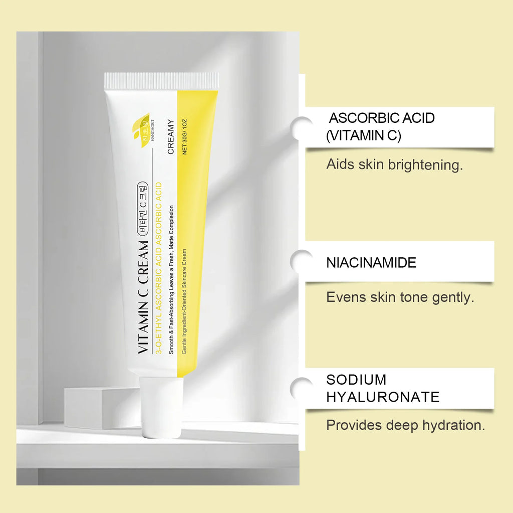 Vitamin C Nourishing Face Cream - Gentle Hydrating, Fast-Absorbing, Lightweight Skin-Softening Daily Moisturizer