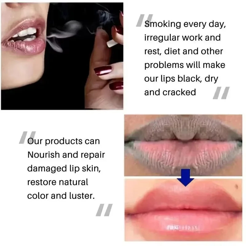 Vitamin C Remove Dark Lip Balm Lighten Melanin Lip Mask Exfoliating Fade Lip Lines Dead Skin Moisturize Brighten Repair Lip Care