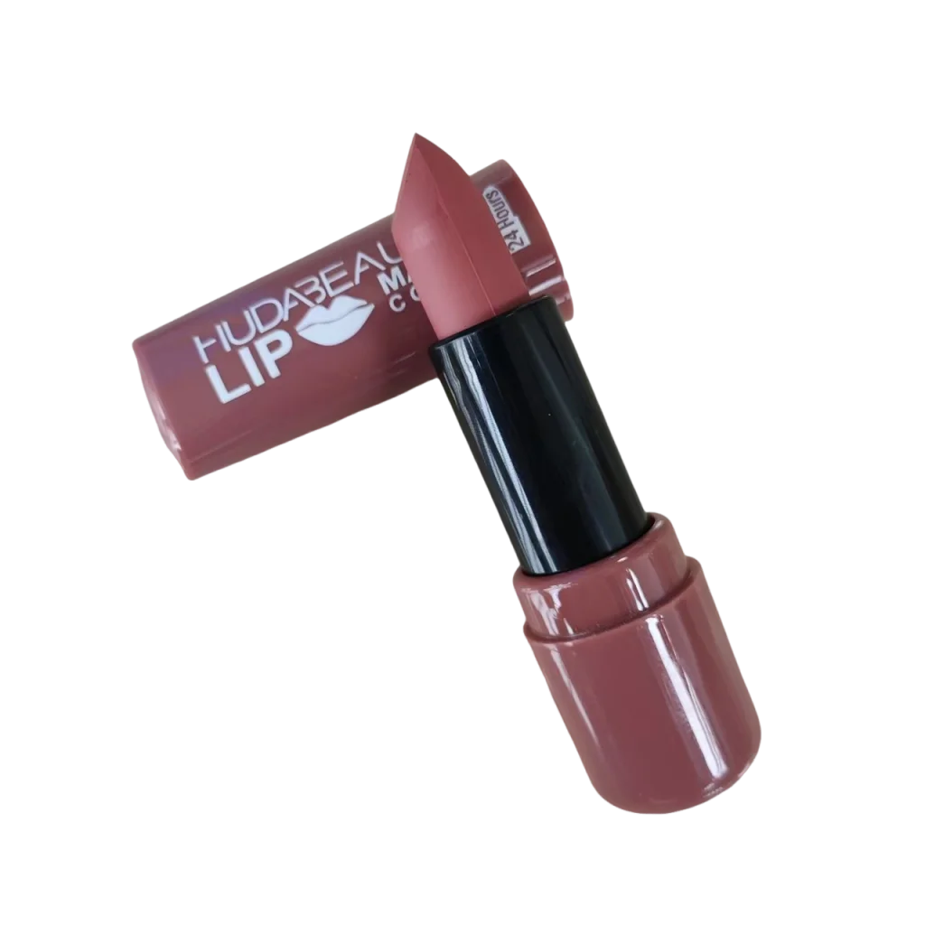 6 colors Lipstick Matte 3.8g Huda Nued Lip Gloss Waterproof Lip Glaze Tint Non-stick Non-Fading Lips Makeup Cosmetic Lip Care