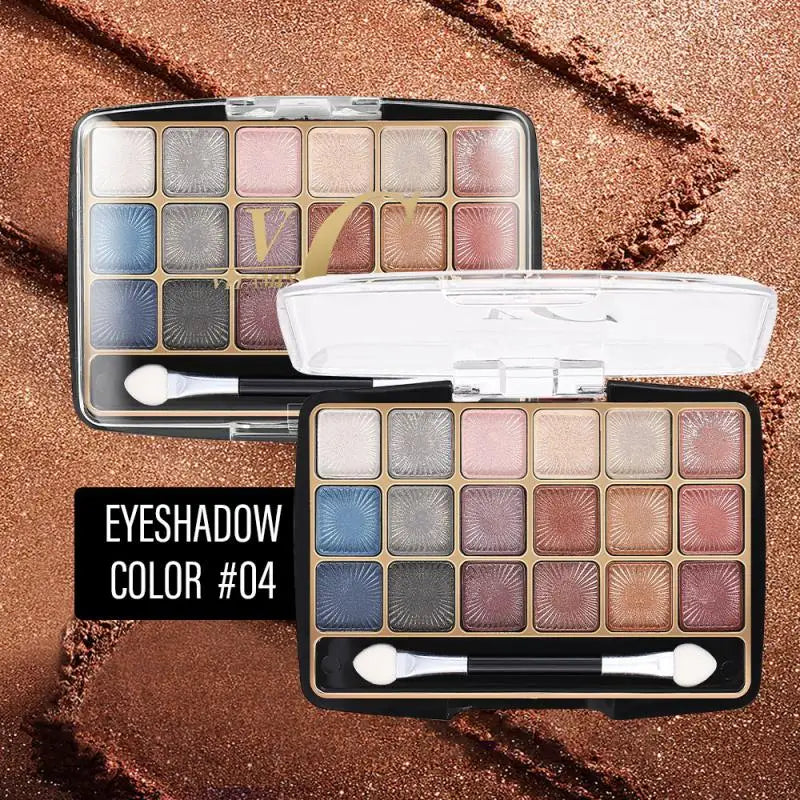 18 Color Eye Shadows Palette Glitter Pearlescent Matte Lasting Eye Makeup Waterproof and Sweat-proof Eye Shadows Sombras De Ojos