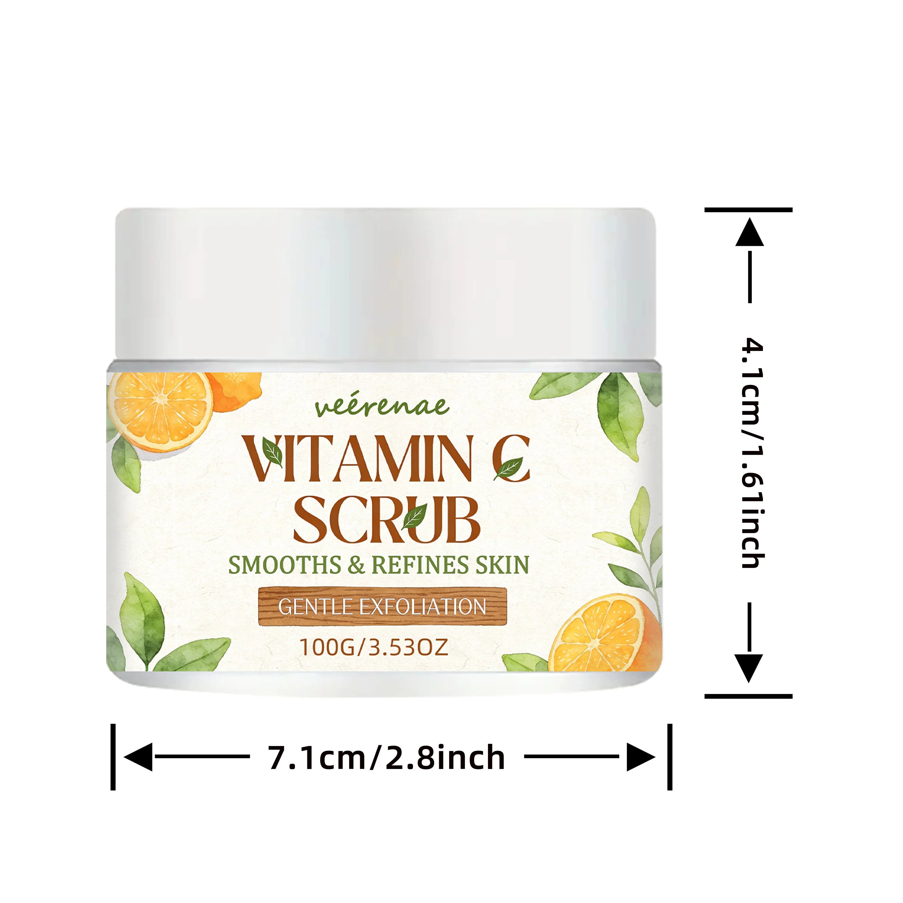 veérenae VITAMIN C SCRUB: Smooths Rough Skin on Hands, Elbows, Knees & Feet- Pre-Workout or Shower Essential, For All Skin Types