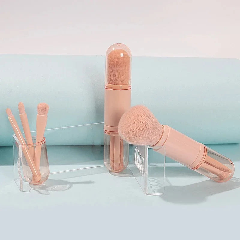 4 In 1 Makeup Brush Mini Eye Shadow Brush Powder Brush Convenient Makeup Brush Beauty Tools