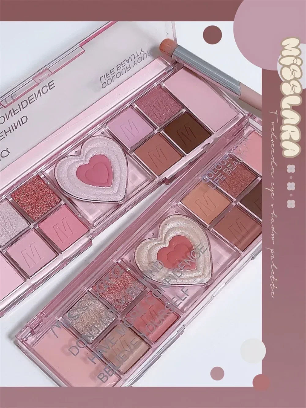 12 Colors Pink Eyeshadow Palette Natural Cool Tone Low Saturation Matte Eye Shadow Pallet Brown Korean Makeup Cosmetic New