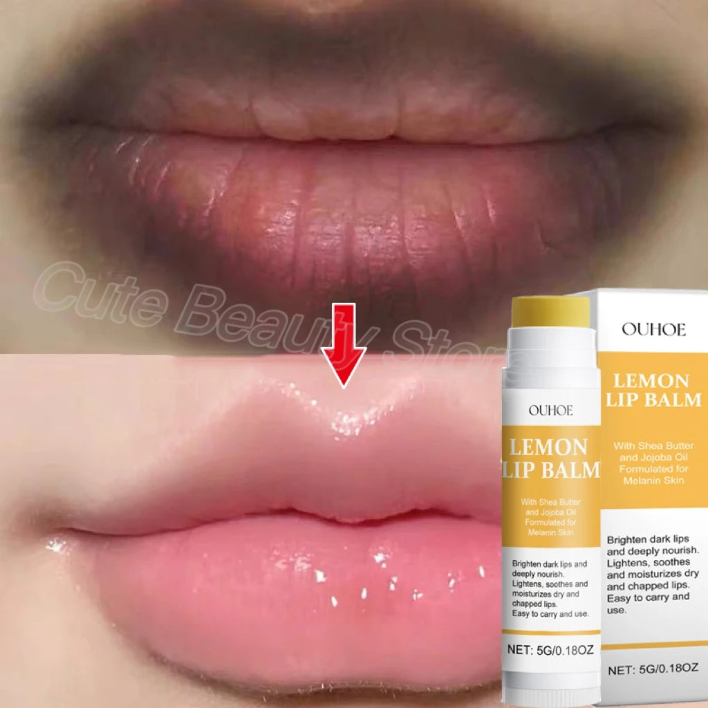 Vitamin C Remove Dark Lip Balm Lighten Melanin Lip Mask Exfoliating Fade Lip Lines Dead Skin Moisturize Brighten Repair Lip Care