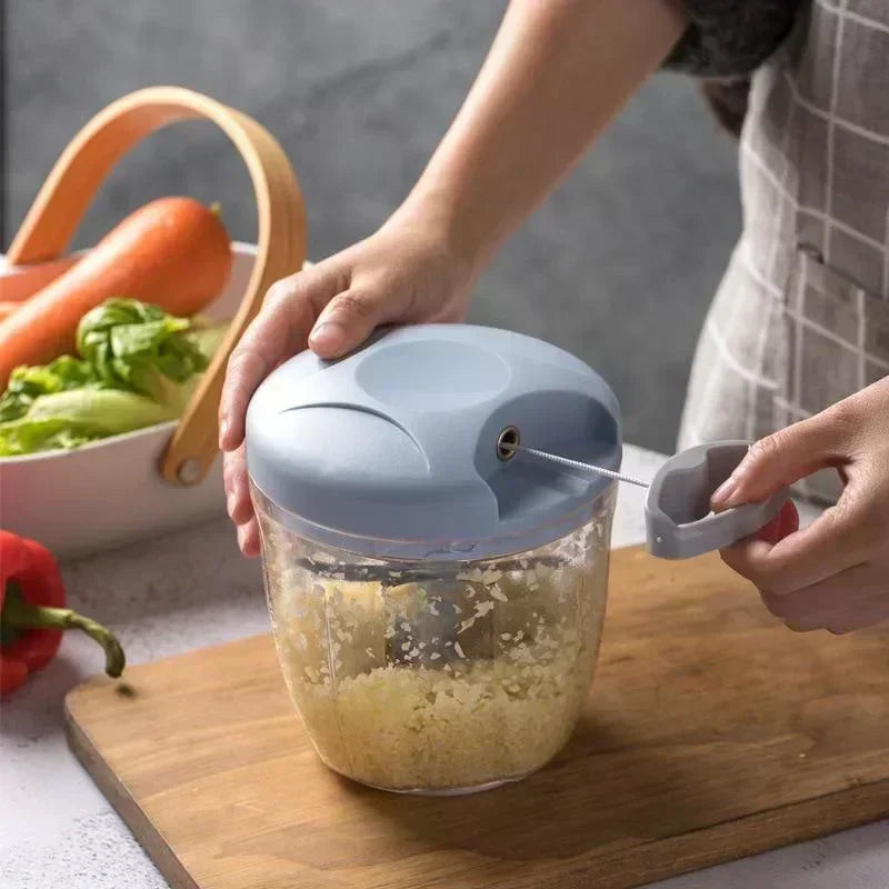 Stainless Steel Garlic Press & Mincer – Manual Crusher with Easy-Clean Design