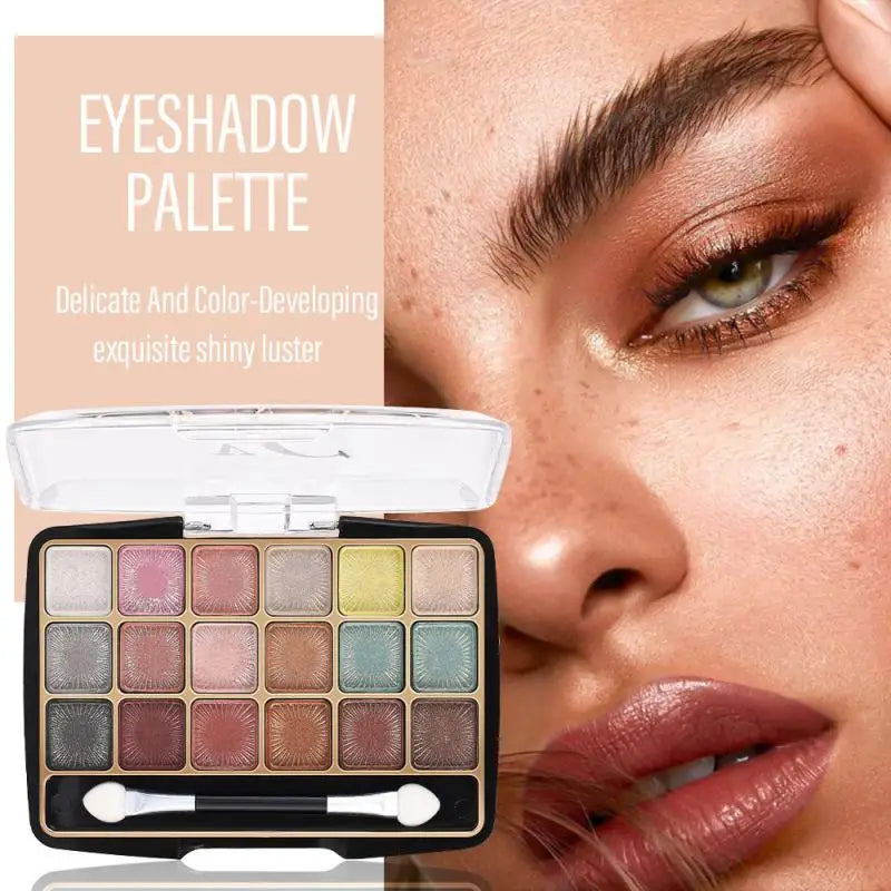 18 Color Eye Shadows Palette Glitter Pearlescent Matte Lasting Eye Makeup Waterproof and Sweat-proof Eye Shadows Sombras De Ojos