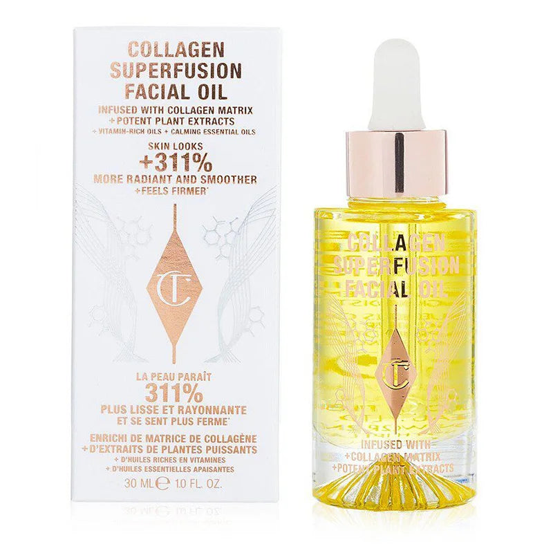 Charlotte Tilbury Collagen Superfusion Facial Oil Facial Skincare SKIN looks + 311% More Radiant And Smoother + Feels Firmer