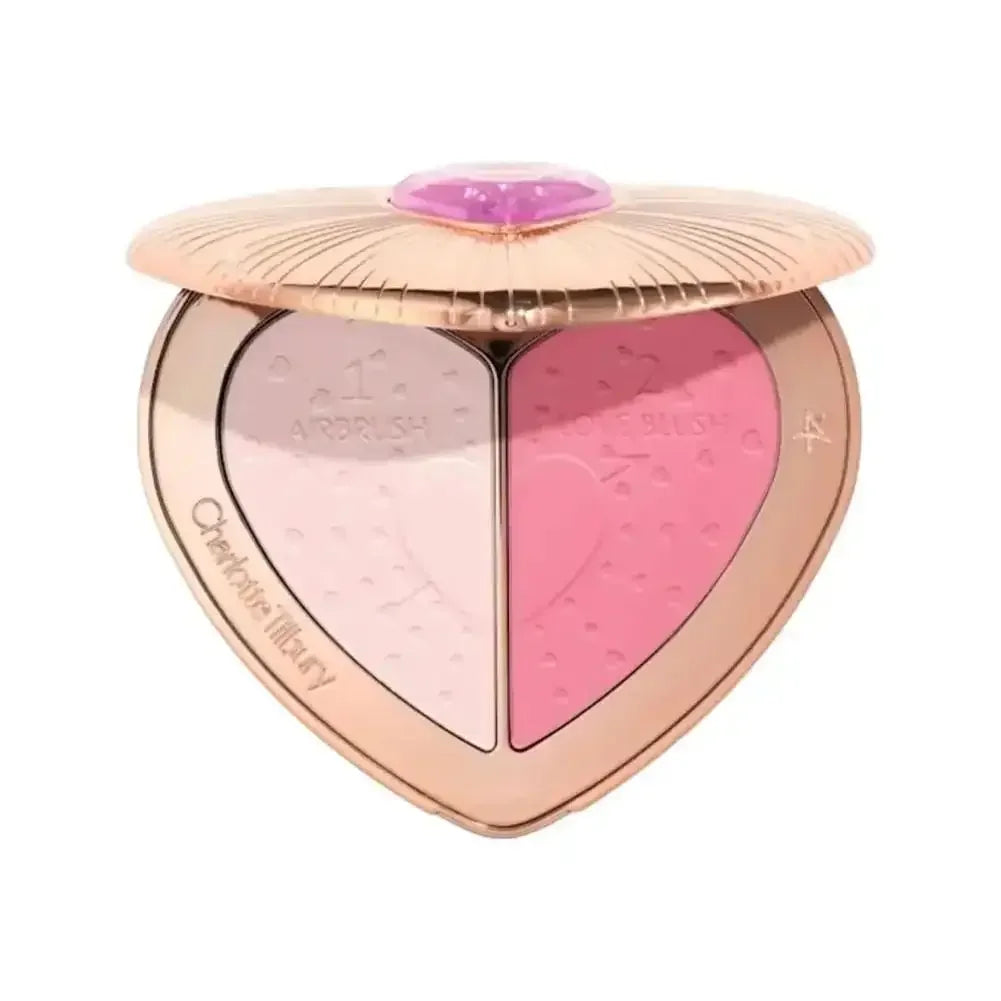 CT Makeup Set Liquid Foundation Cushion Foundation Setting Spray Pressed Powder Love 2 Color Powder Blusher Eyeshadow Cosmetics